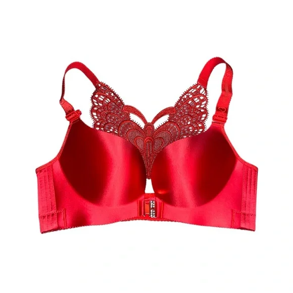 Elegant Red butterfly Lace Women's Bra - Picture 1 of 3